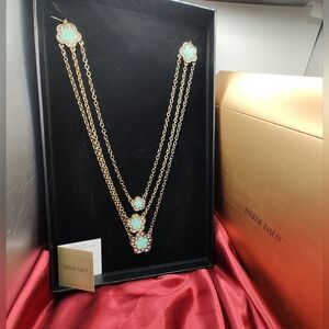 RARE Heidi Daus Clover Triple Strand Necklace w/ Box – Retired Statement Piece